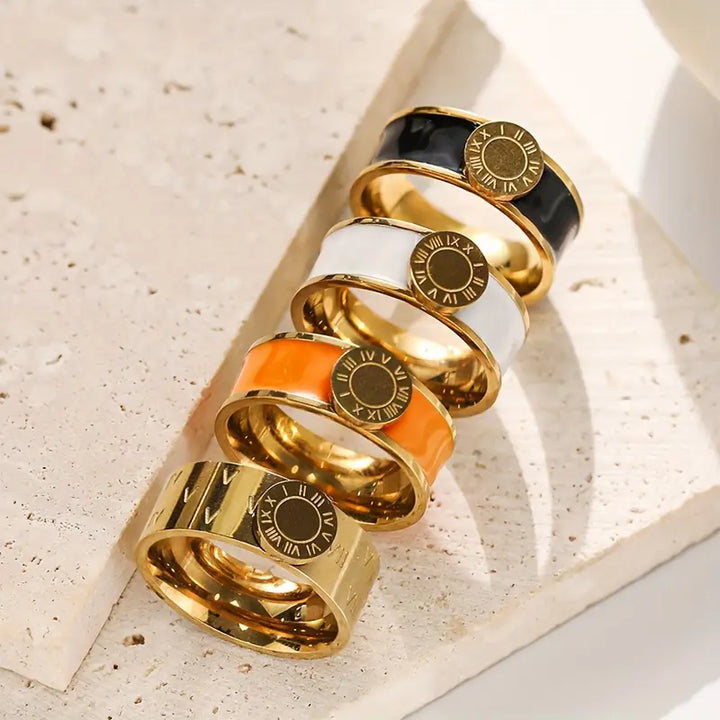Celeste Roman Numeral Ring
