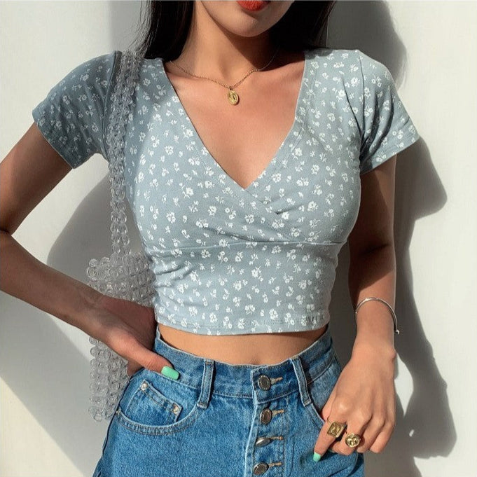 Mila Floral Wrap Top