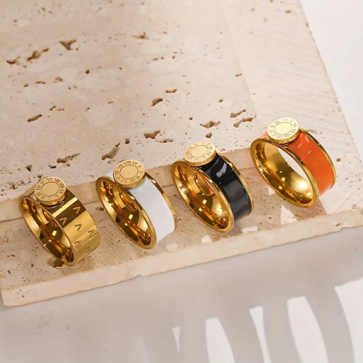 Celeste Roman Numeral Ring