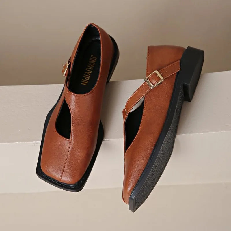Éloise Buckled Strap Flats