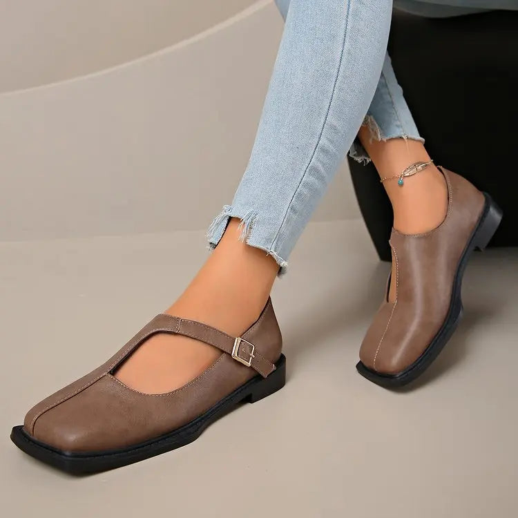 Éloise Buckled Strap Flats