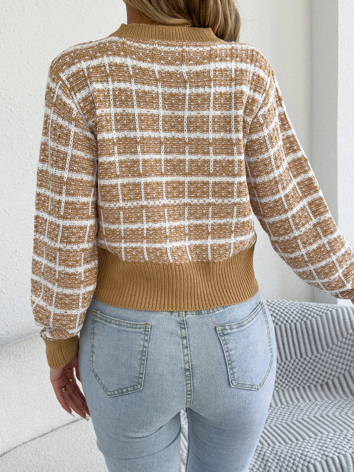 René Grid Cardigan