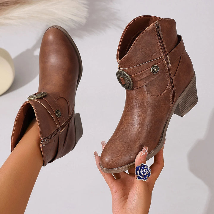 Sadie Western Buckle Boots