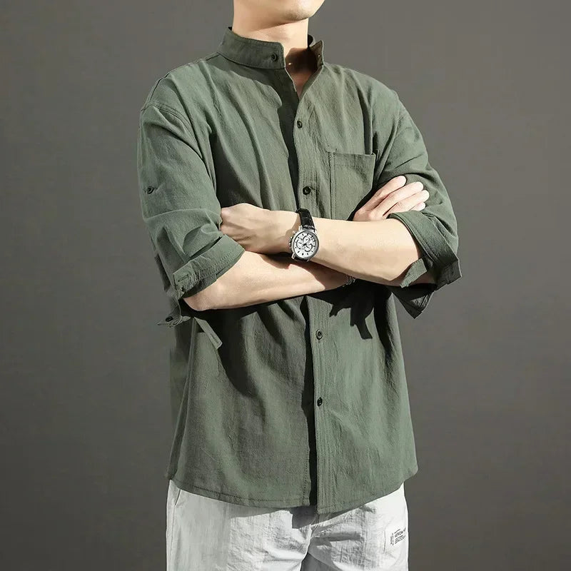 Vance Stand Collar Shirt