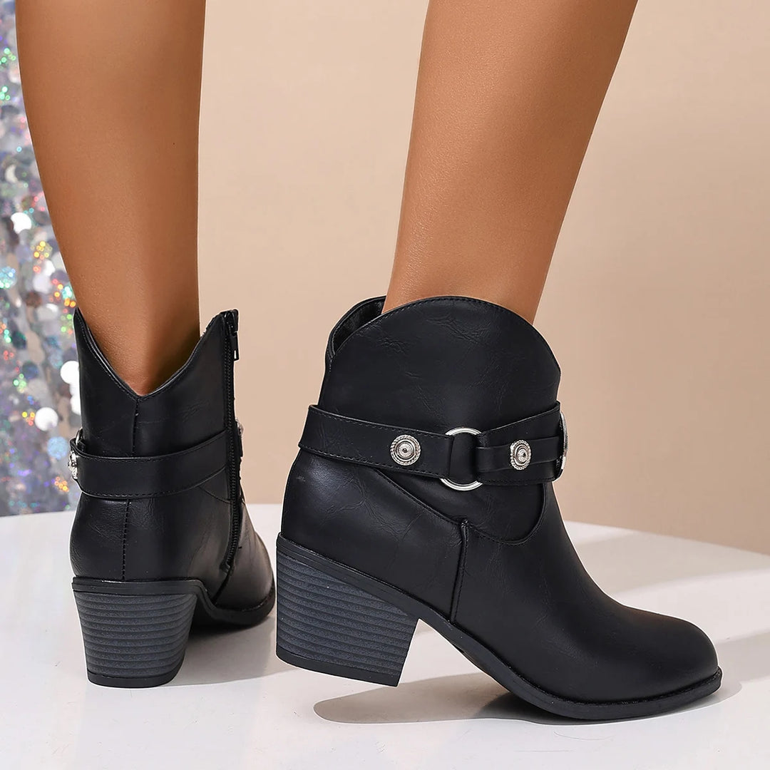 Sadie Western Buckle Boots
