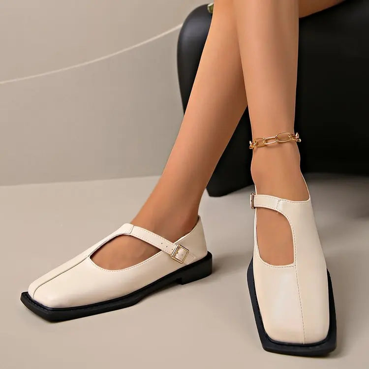 Éloise Buckled Strap Flats