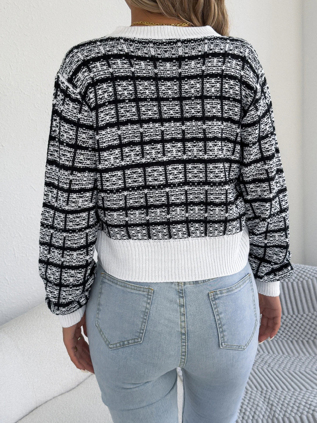René Grid Cardigan