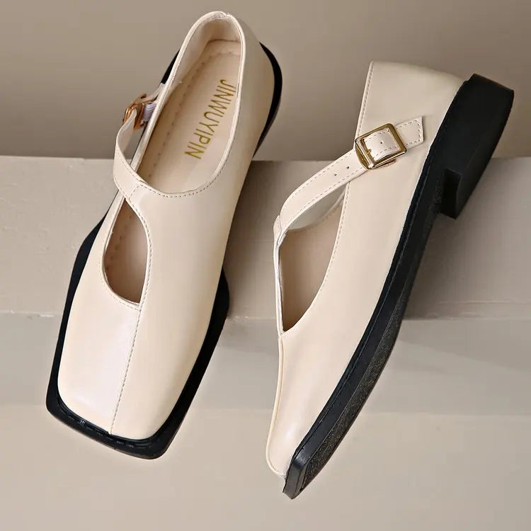 Éloise Buckled Strap Flats