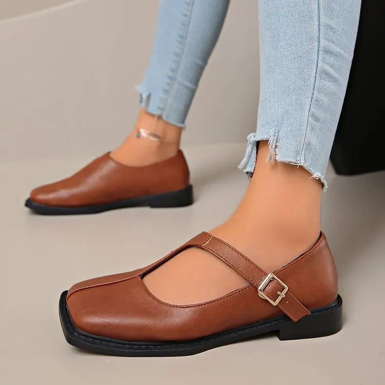 Éloise Buckled Strap Flats