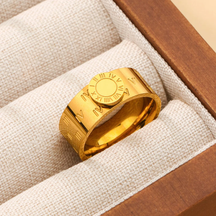 Celeste Roman Numeral Ring