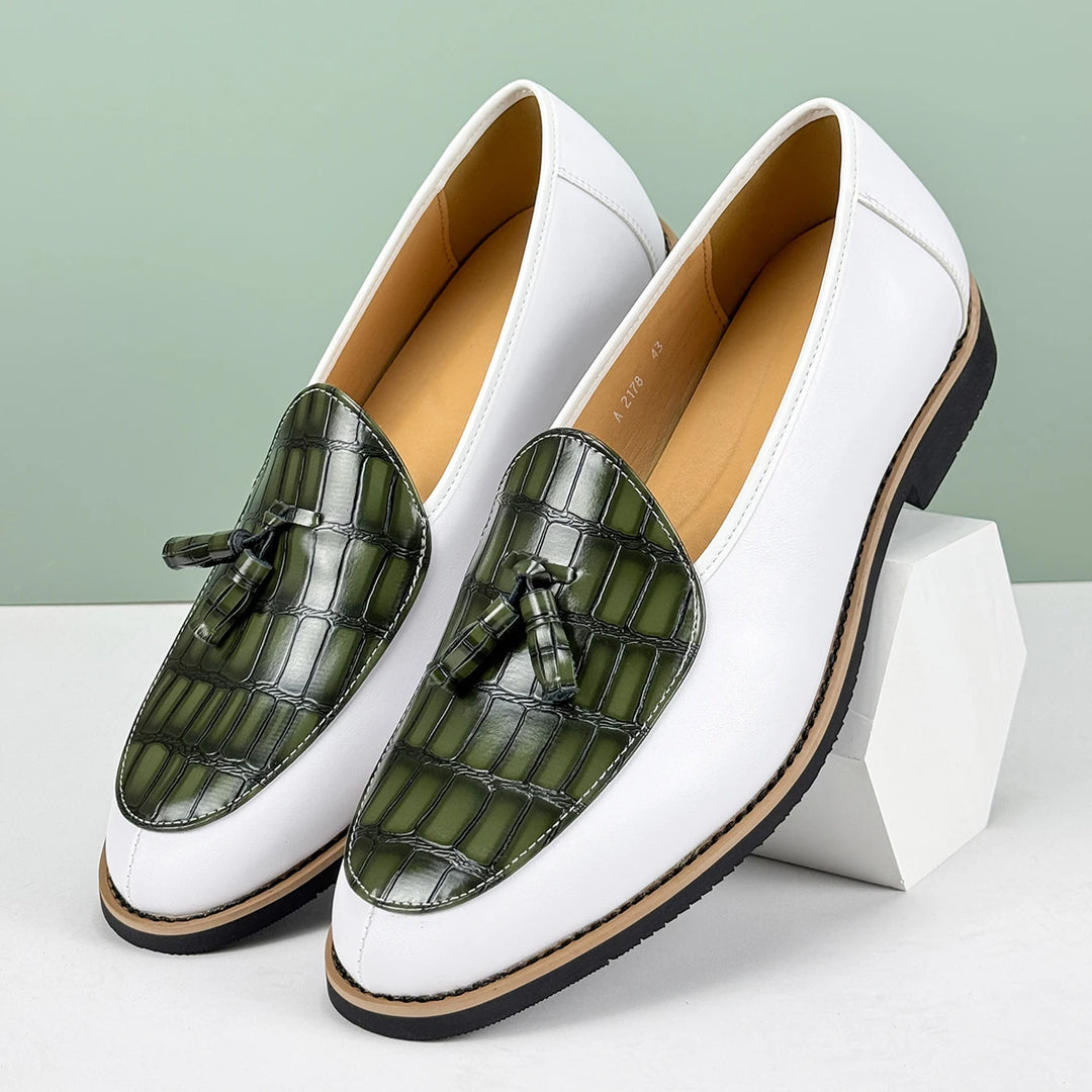Adler Croc Embossed Loafers