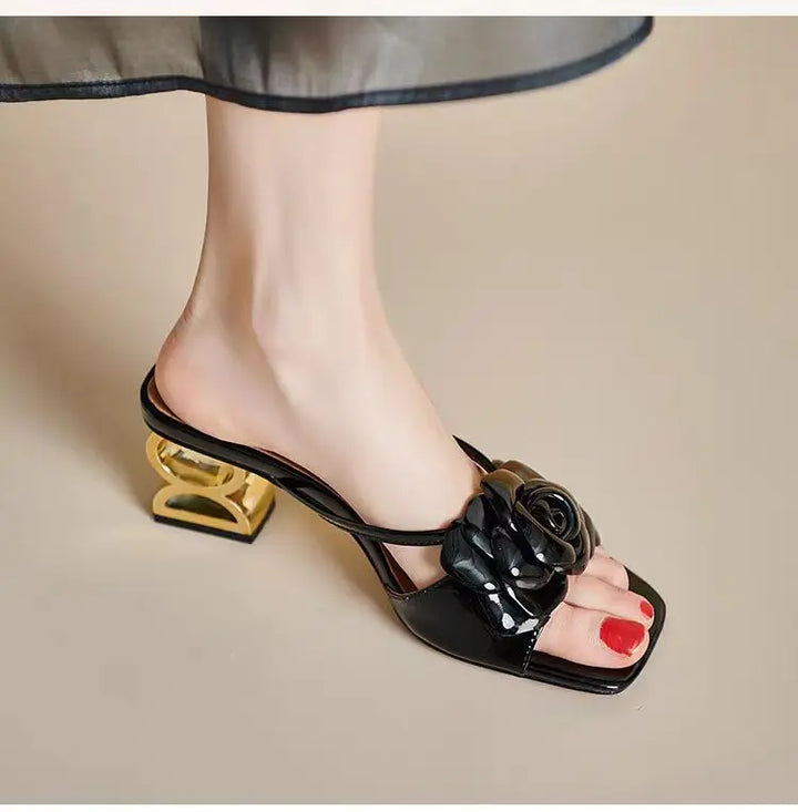 Camila Sculpted Rose Heels