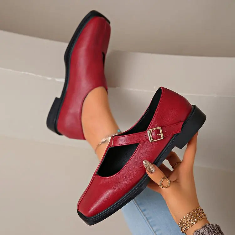 Éloise Buckled Strap Flats