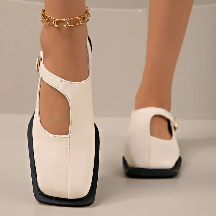Éloise Buckled Strap Flats