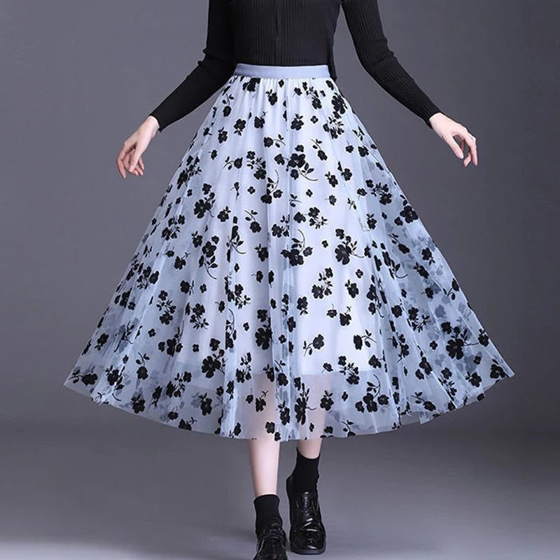 Eliza Petal Mesh Skirt