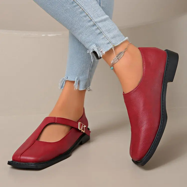 Éloise Buckled Strap Flats