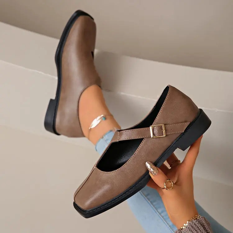 Éloise Buckled Strap Flats
