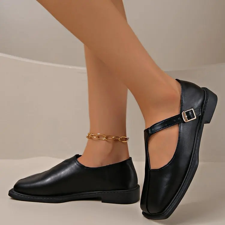 Éloise Buckled Strap Flats