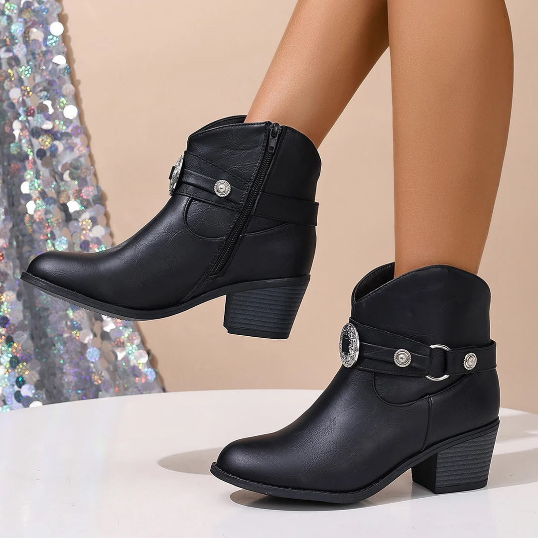 Sadie Western Buckle Boots