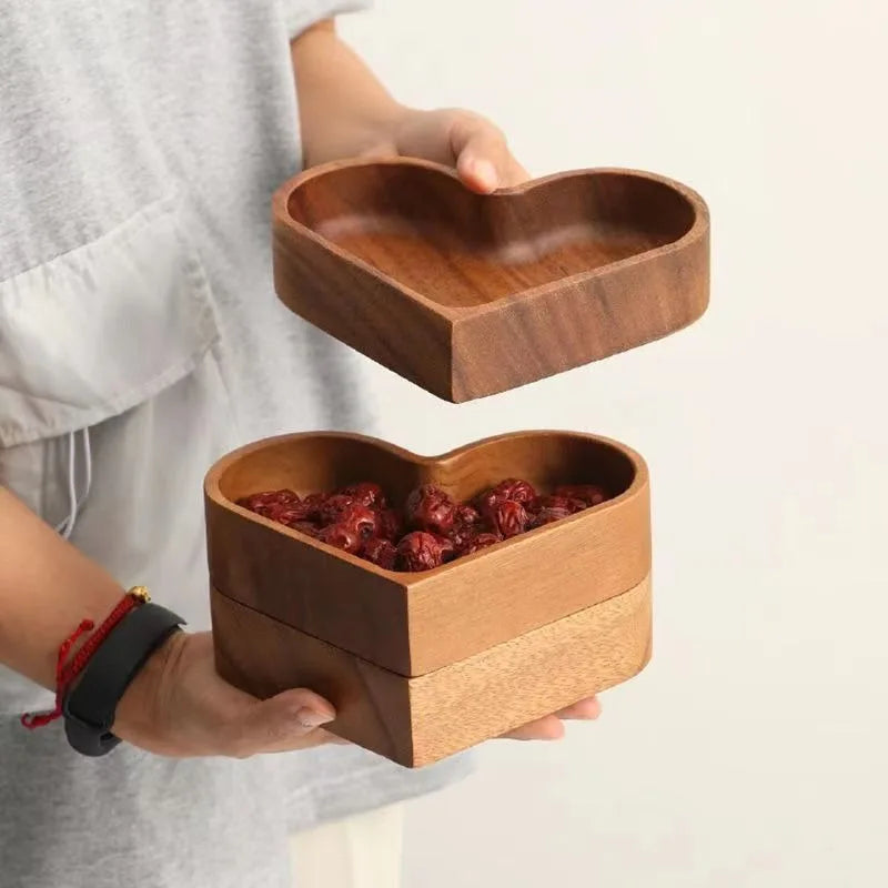 Terra Heart Wooden Tray