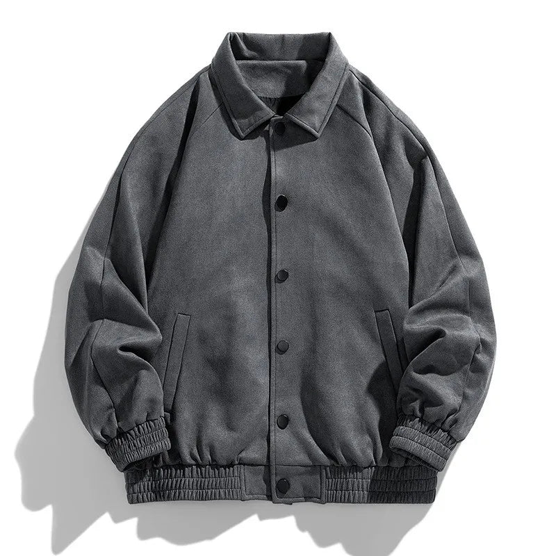 Vintage Suede Bomber Jacket
