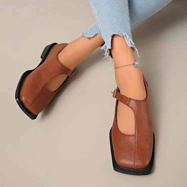 Éloise Buckled Strap Flats