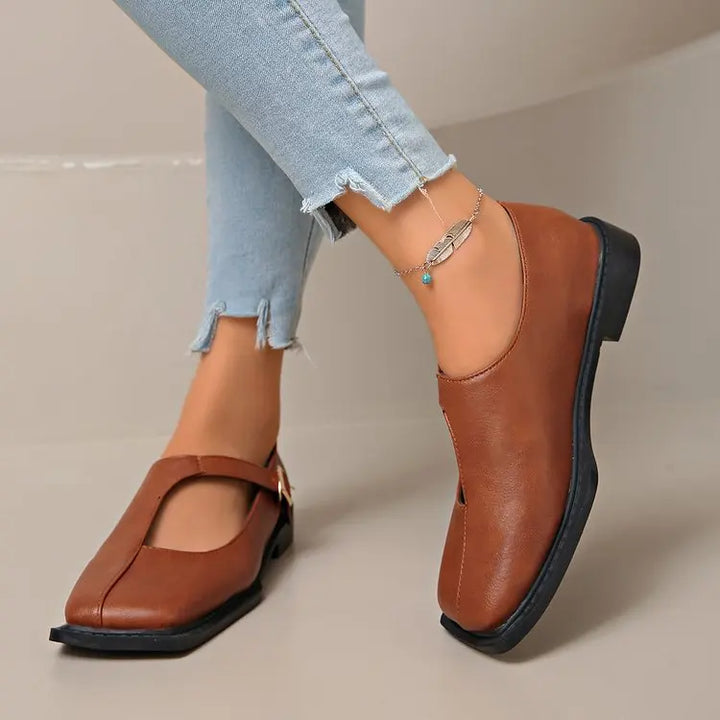 Éloise Buckled Strap Flats