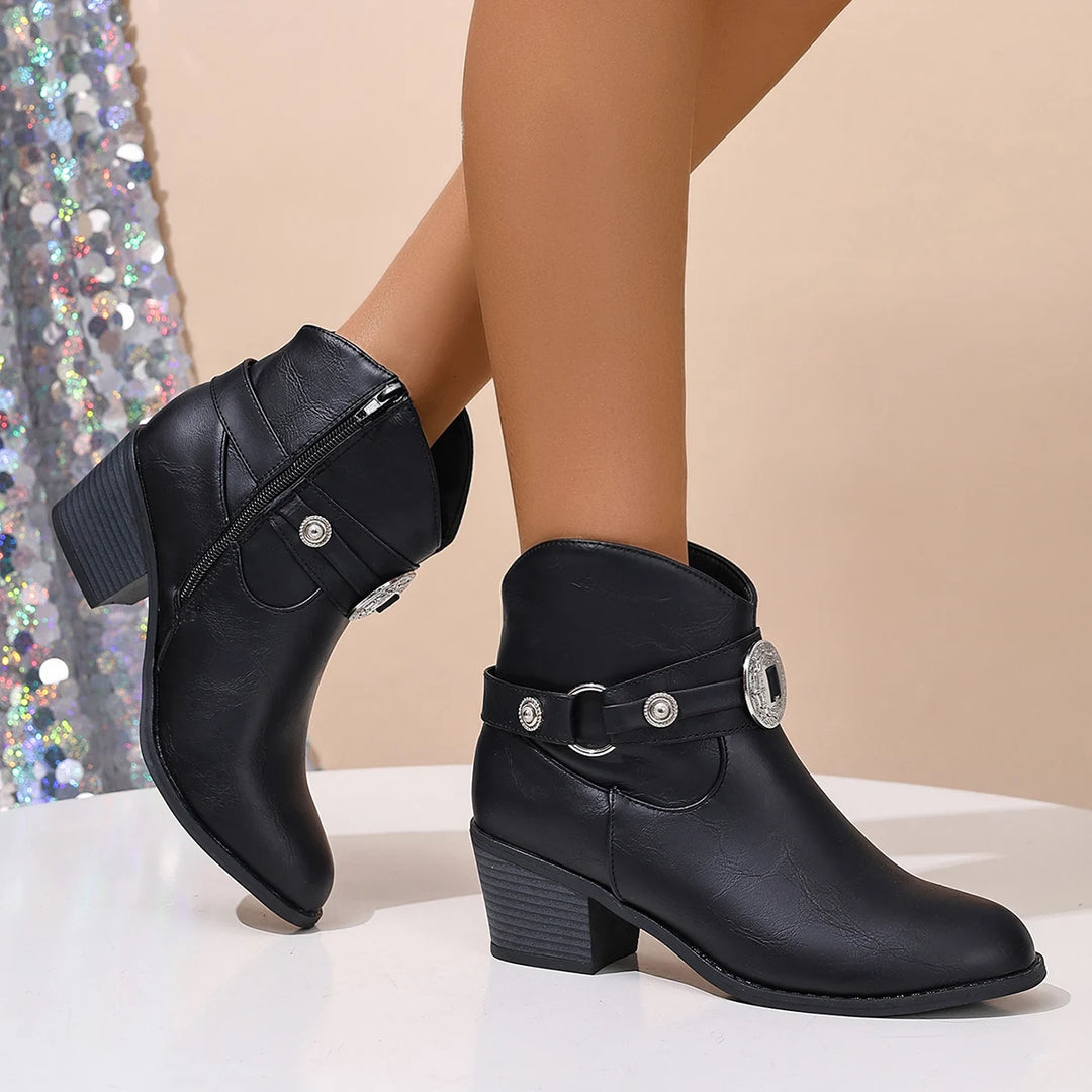 Sadie Western Buckle Boots