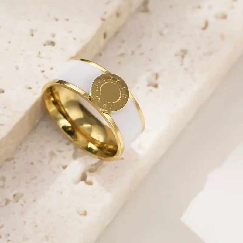 Celeste Roman Numeral Ring